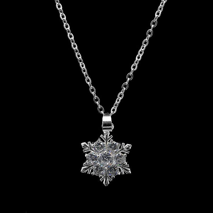 Dây Và Mặt Dây Chuyền Bạc Hiểu Minh DMD077S bông tuyết