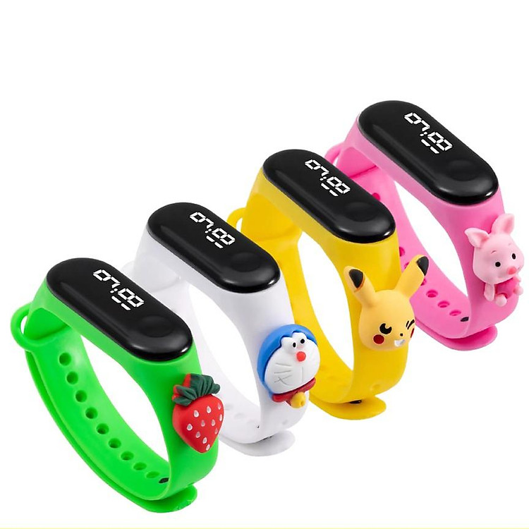 Đồng hồ trẻ em Silicon nhiều màu, đồng hồ điện tử thông minh cho bé E132