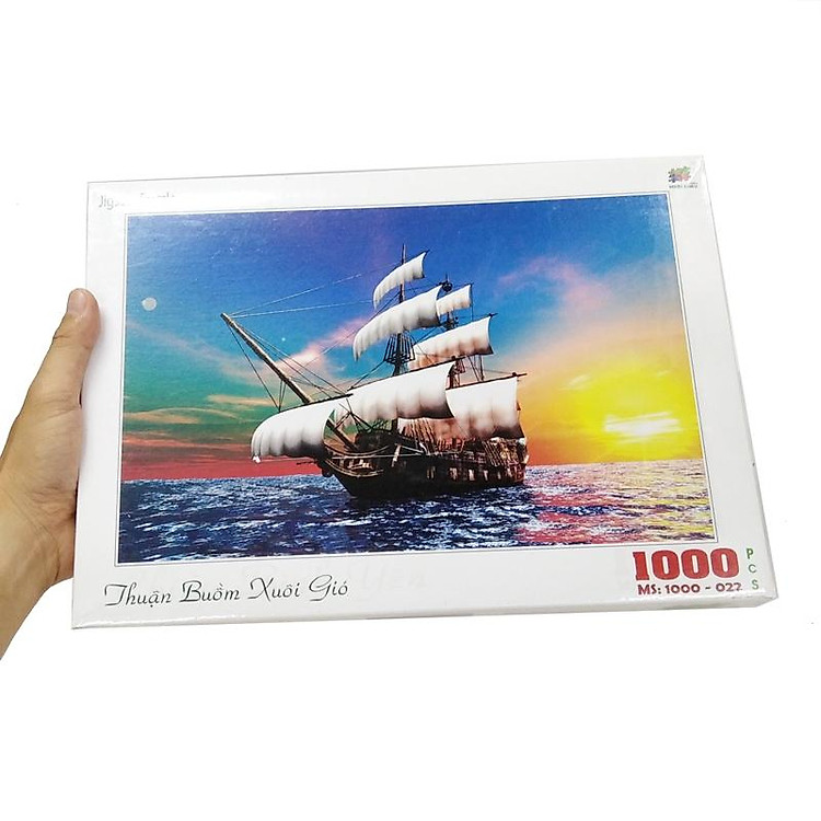 Bộ Tranh Xếp Hình 1000 Mảnh - Thuận Buồm Xuôi Gió Chính hãng Giá tốt - Hình ảnh 4