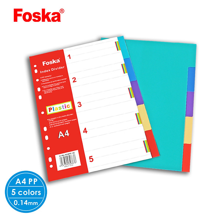 Combo 5 Chia file nhựa PP Foska HF289C-10C