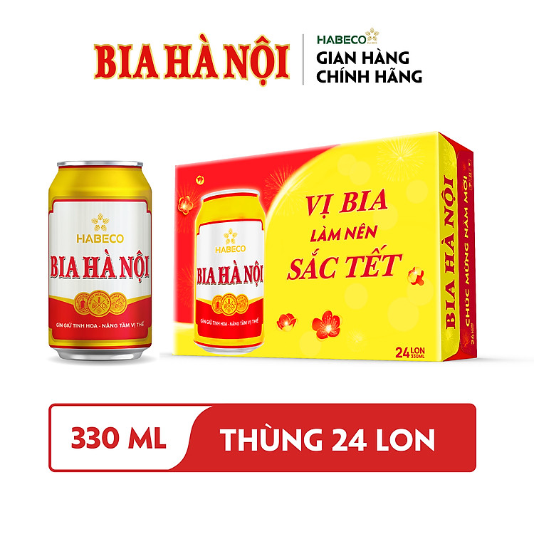 Bia Hà Nội - Thùng 24 lon 330ml