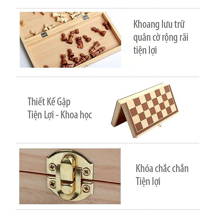 Mua Cờ Vua Gỗ Cao Cấp 29cm Chính hãng Giá rẻ - Hình ảnh 4