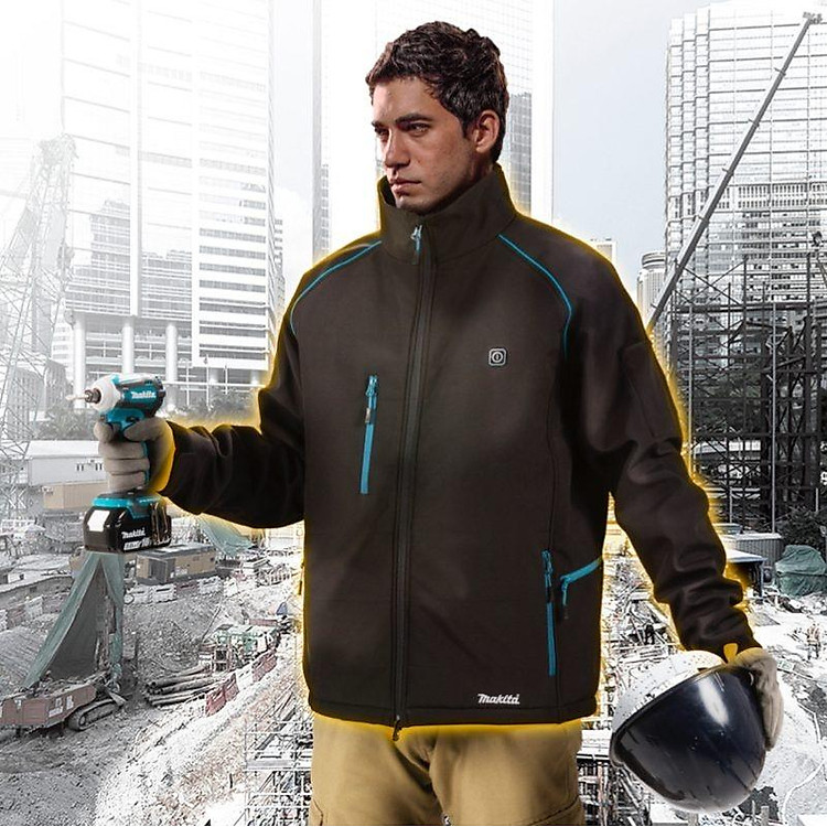 ÁO KHOÁC SƯỞI ẤM DÙNG PIN SIZE L (18V/14.4V) MAKITA DCJ205YL (KHÔNG KÈM PIN VÀ ĐẾ SẠC) - HÀNG CHÍNH HÃNG