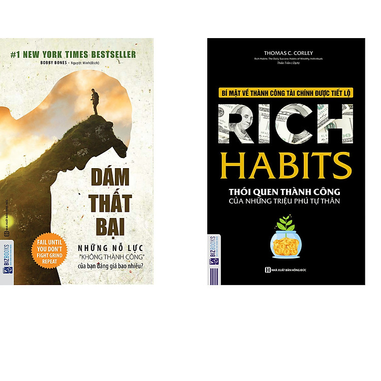 Combo 2 cuốn Dám thất bại – Những nỗ lực “không thành công” của bạn đáng giá bao nhiêu? + Rich Habits – Thói quen thành công của những triệu phú tự thân