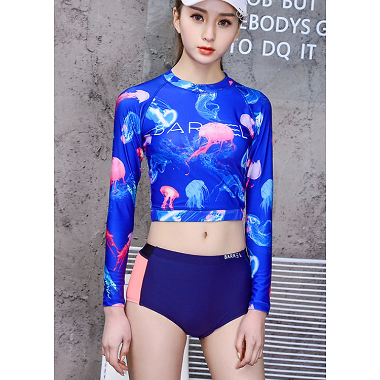 Đồ Bơi Tay Dài Chống Nắng AT045 (Xanh)