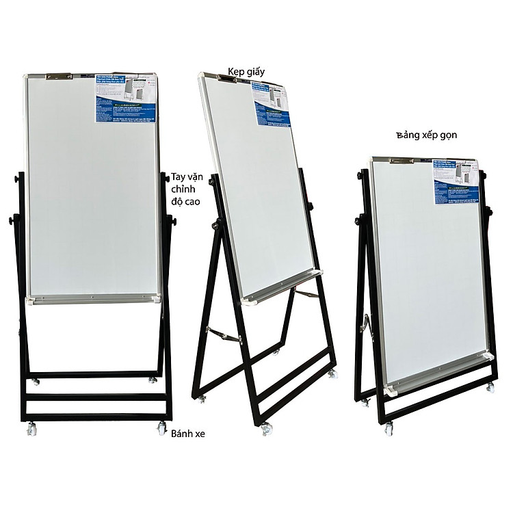 Bảng Flipchart sơn tĩnh điện màu đen 80x120cm - Ảnh 3