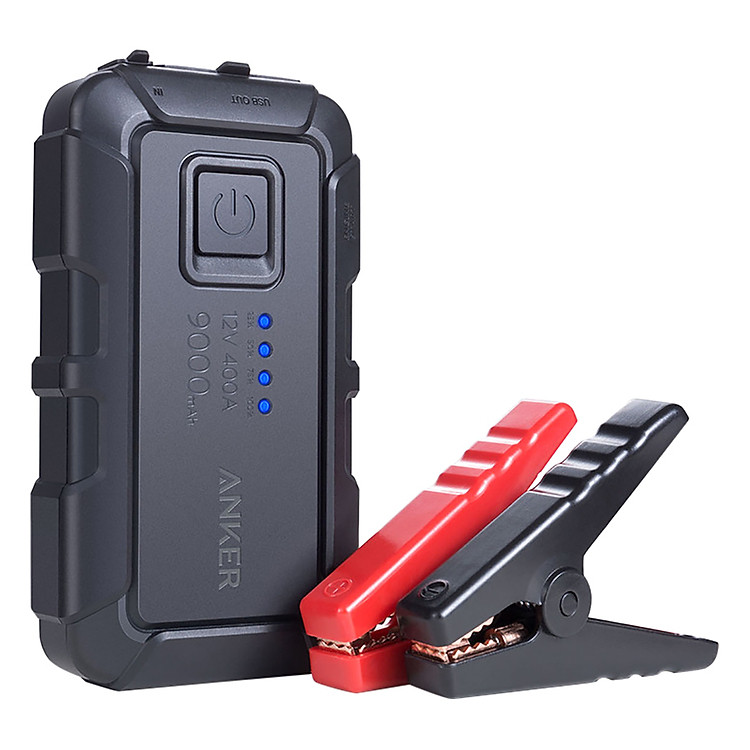 Pin Sạc Dự Phòng Anker PowerCore Jump Starter Mini 9000mAh 400A/12V Tích Hợp Đèn Pin, Hỗ Trợ Kích Nổ Xe Hơi - A1502111 (Đen) - Hàng Chính Hãng