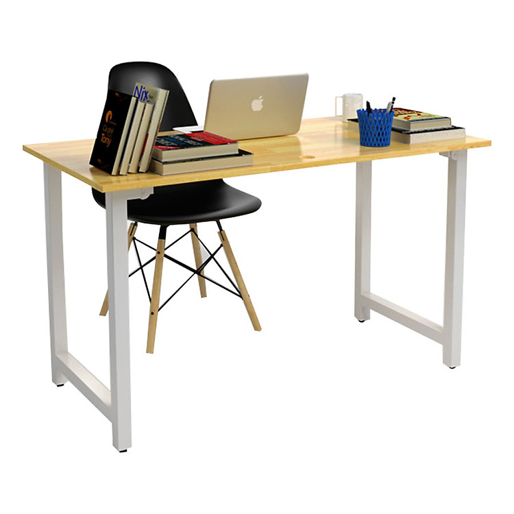 Bộ Bàn Rec-T Trắng Và Ghế Eames Chân Gỗ Đen IBIE TCRET12RW-EAMSB