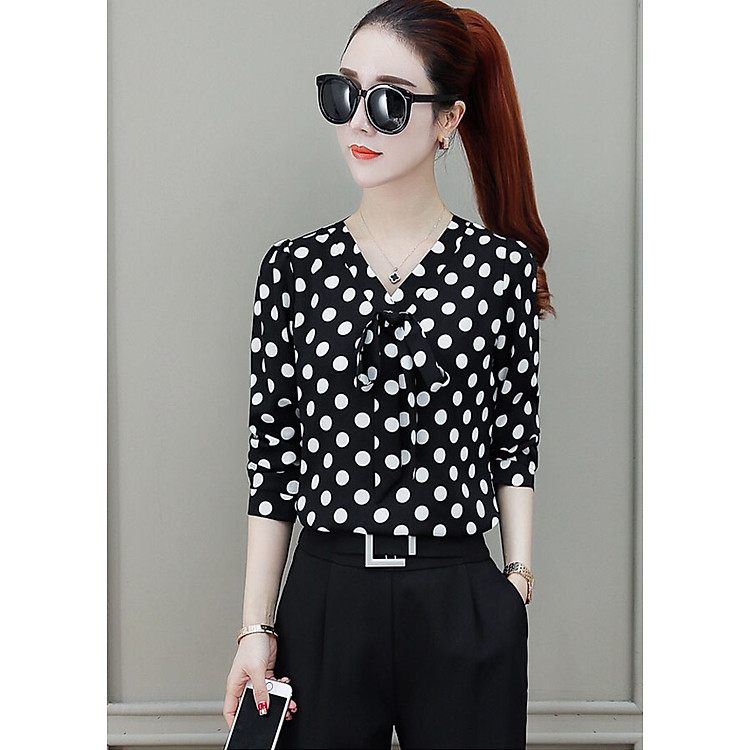 Áo sơ mi phối bi phong cách hàn - A4802