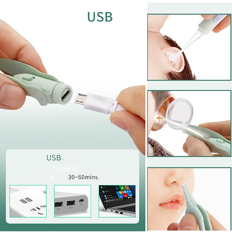 Bộ Dụng Cụ Lấy Ráy Tai Có Đèn Chính hãng Giá tốt - Hình ảnh 3