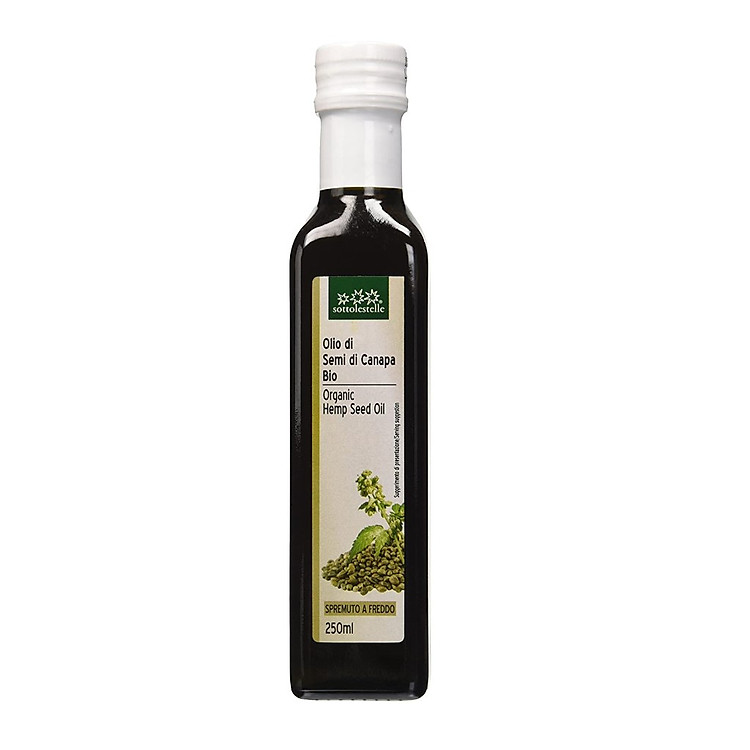 Dầu Hạt Gai Dầu Ép Lạnh Hữu Cơ 250ml Sottolestelle Organic Hemp Seeds Oil