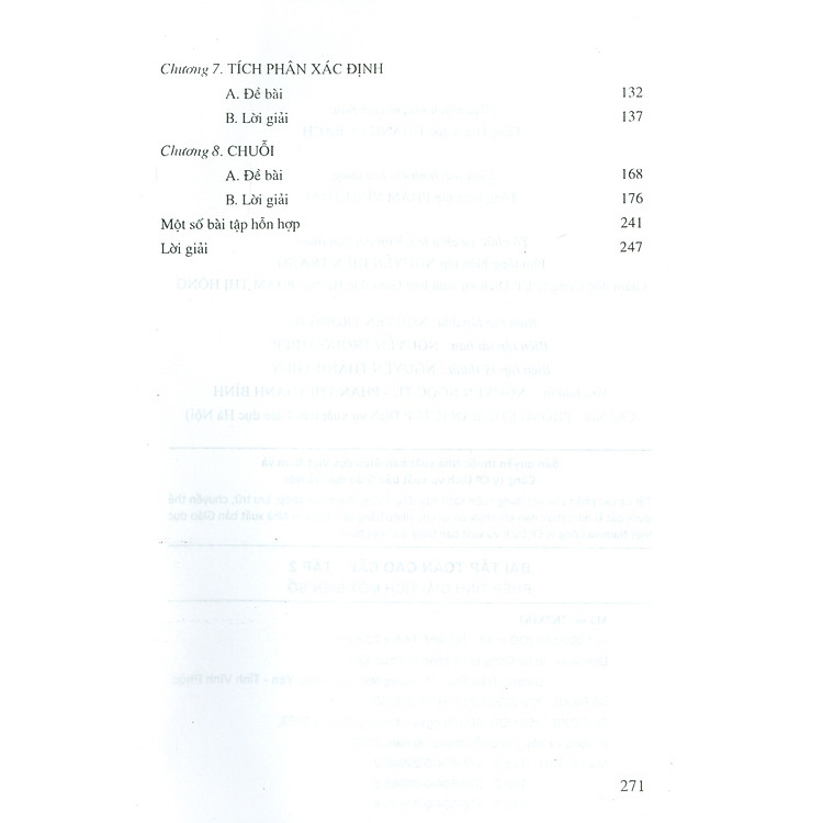 Bài Tập Toán Học Cao Cấp - Tập Hai: Phép Tính Giải Tích Một Biến Số (Tái bản lần thứ mười bảy, năm 2023) - Ảnh 5