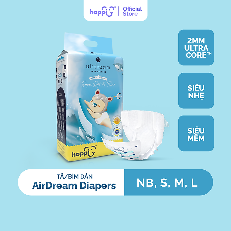 Tã dán Hoppi AirDream NB/S/M/L Chính hãng Giá rẻ