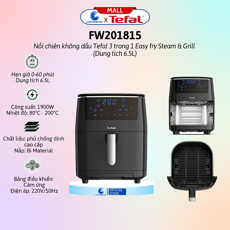 Nồi chiên không dầu Tefal Easy fry Oven & Grill FW501815 (11L) - FW201815 (6.5L) - Hàng chính hãng