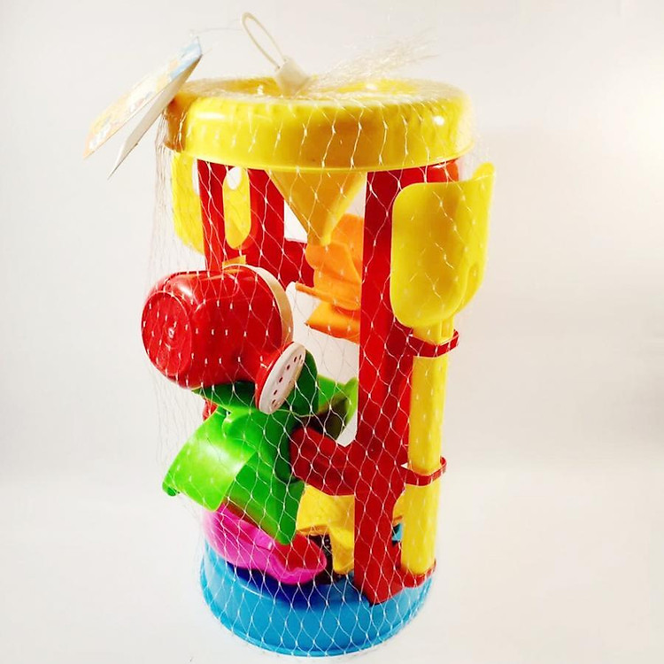 Bộ đồ chơi xúc cát cỡ to 6 chi tiết có guồng quay