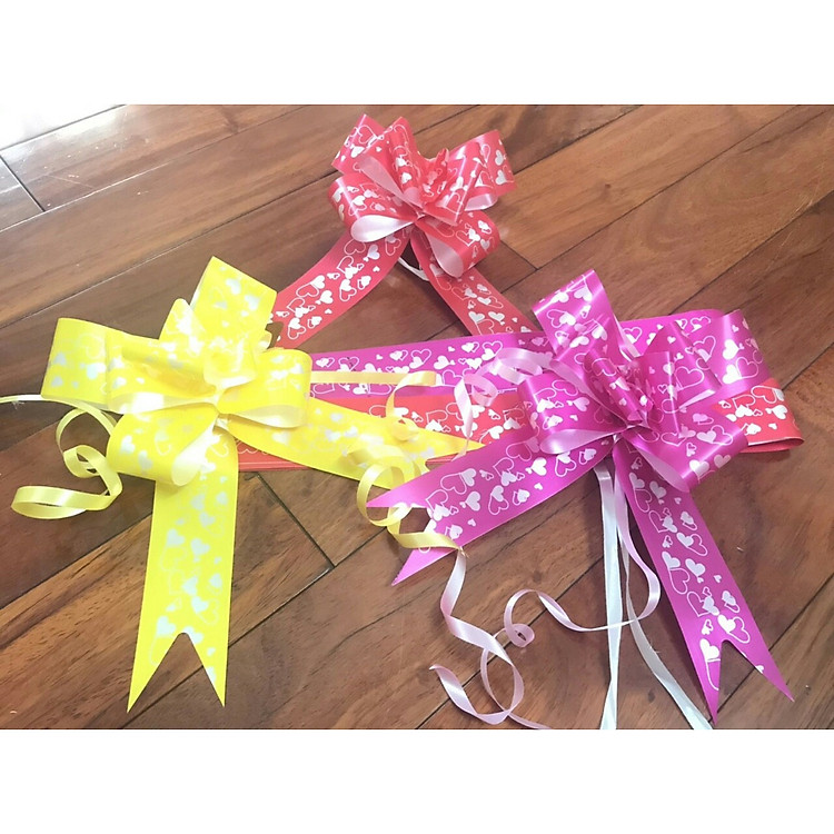 Nơ rút trang trí hộp quà (size 1,2cm – 200 chiếc)