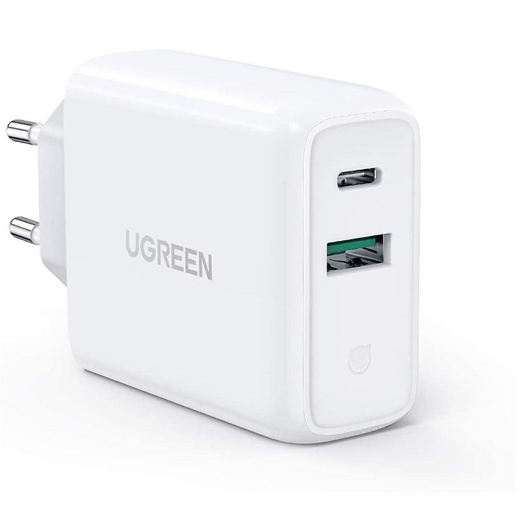 Củ sạc USB A và type C 36W QC3.0 - 4.0 màu đen Ugreen 170SC60469CD - Hàng chính hãng