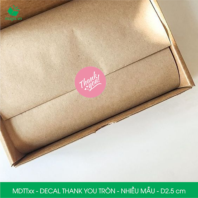 Sticker Thank You (50 cái) - MDTT D2.5cm - Ảnh 3
