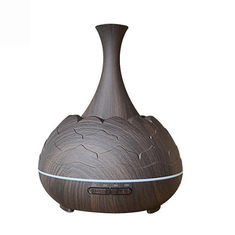 Máy khuếch tán tinh dầu bình sen đen dung tích 400ml có chế độ hẹn giờ Ngọc Tuyết