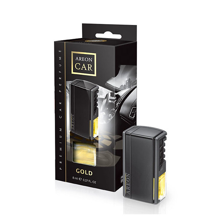 Nước hoa kẹp cửa gió điều hòa AREON Gold Car Lux - NHẬP KHẨU BULGARIA