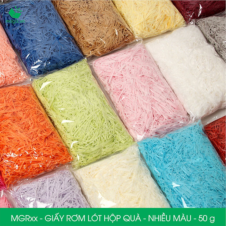 Giấy Rơm Lót Hộp Quà (50g) – Nhiều Màu
