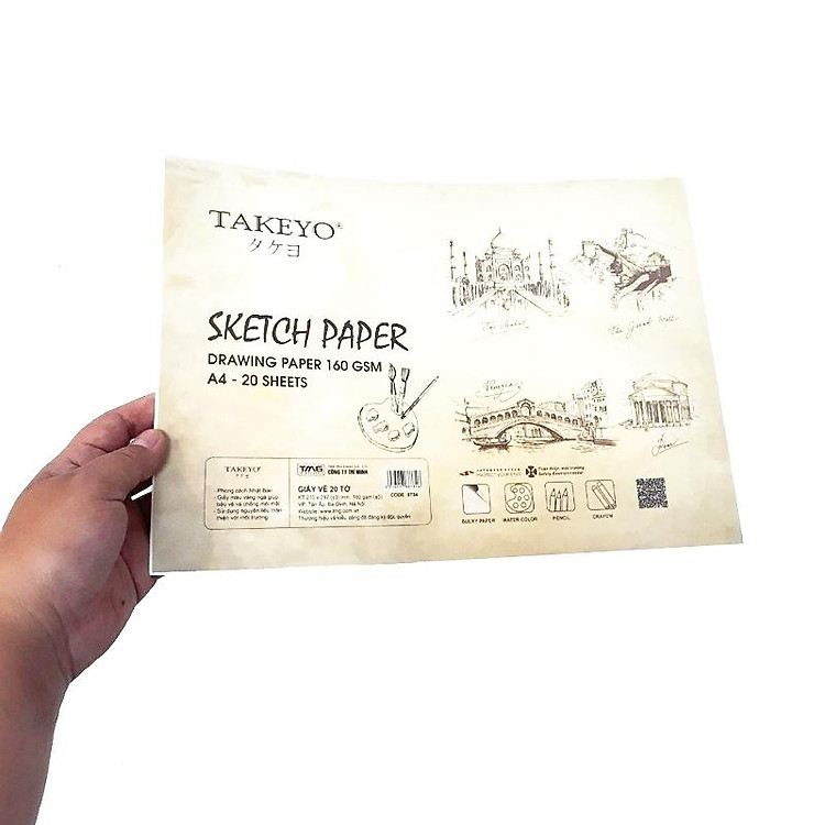 Giấy Vẽ A4 Takeyo (20 tờ) - Ảnh 3