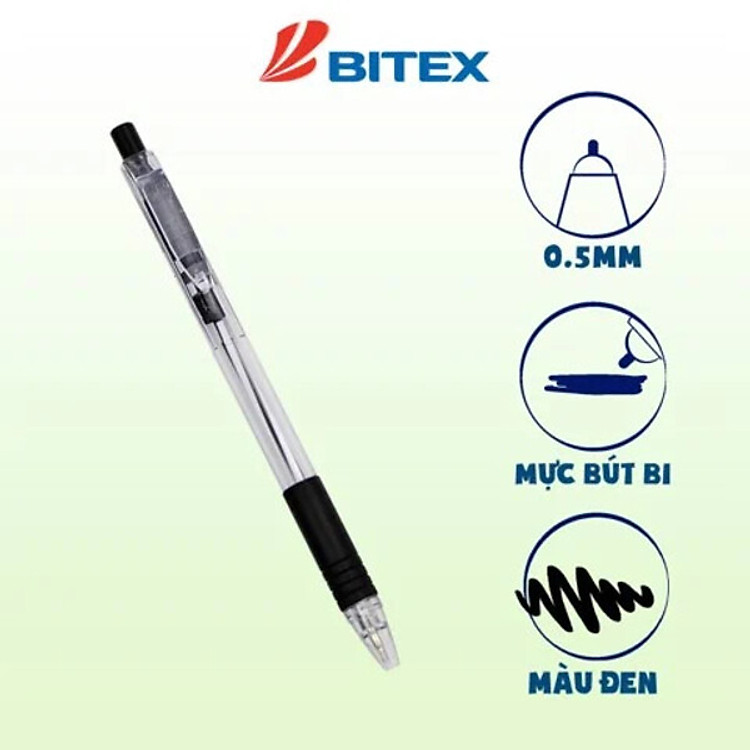 Bút bi Bitex B03 – Đen (5 chiếc)