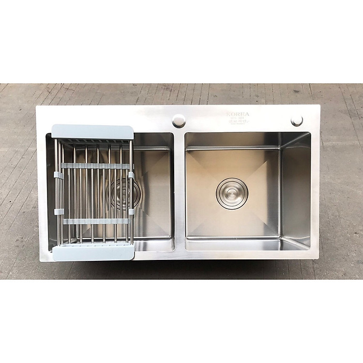 Chậu rửa bát 2 hố Inox 304