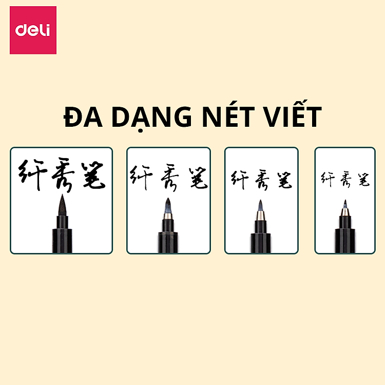 Bút Viết Thư Pháp Hán Tự Calligraphy Kanji Deli - Nhiều Kích Cỡ - Ảnh 6