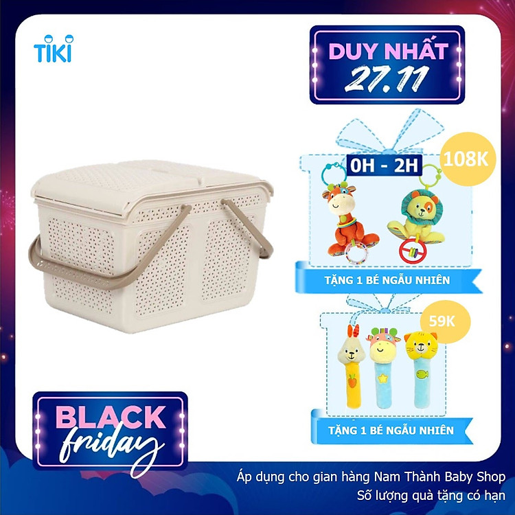 Giỏ nhựa đựng đồ sơ sinh tiện lợi cho mẹ và bé