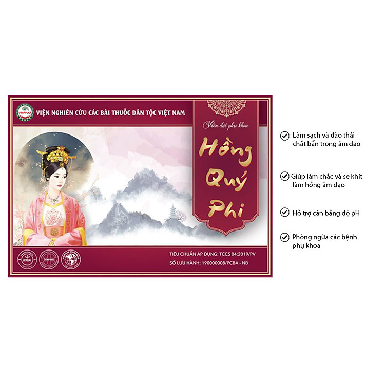 VIÊN ĐẶT PHỤ KHOA HỒNG QUÝ PHI ( Hộp 05 viên )