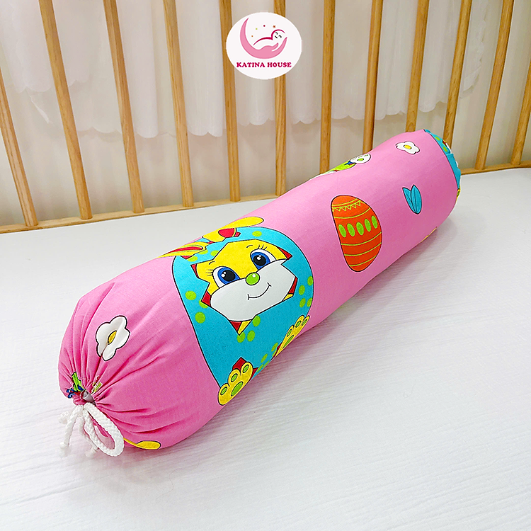 Gối ôm cho bé Katina House, KT 60-70cm, vải cotton TL mềm mát, họa tiết gần gũi