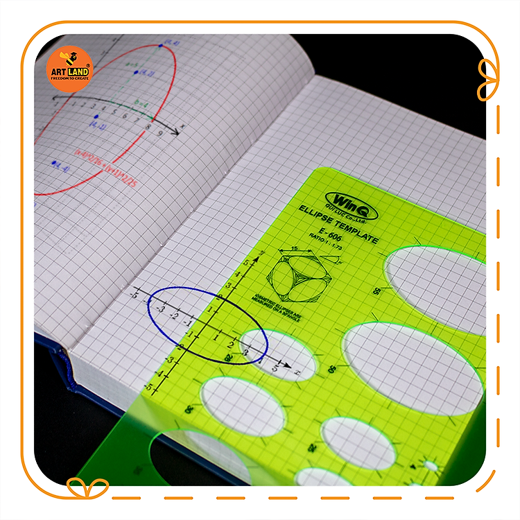 Thước Vẽ Ellipse Template WinQ E606 - Ảnh 3