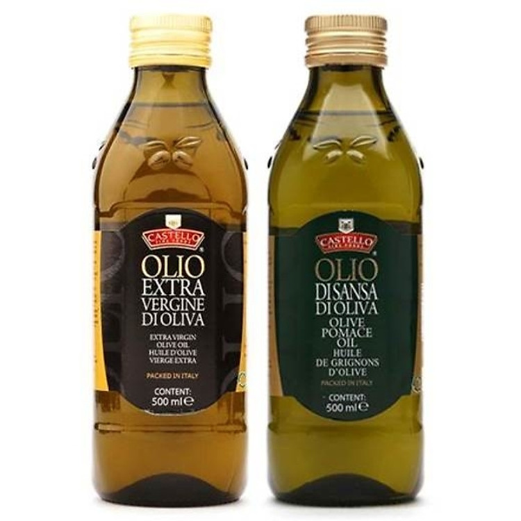 Combo Dầu Oliu Extra Virgin & Pomace Castello (500ml)