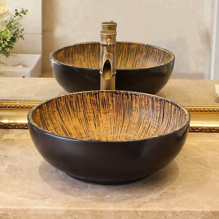 Chậu rửa lavabo gốm sứ nghệ thuật LAV0074 – Trang trí lạ mắt, ấn tượng
