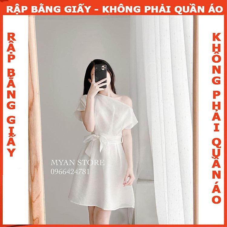 Rập giấy đầm lệch vai 1128 (BẢN VẼ) - Ảnh 2