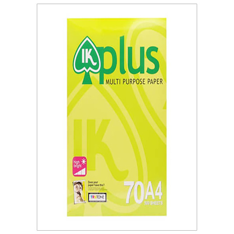 Giấy Photo Ik Plus Vàng A4 70Gsm