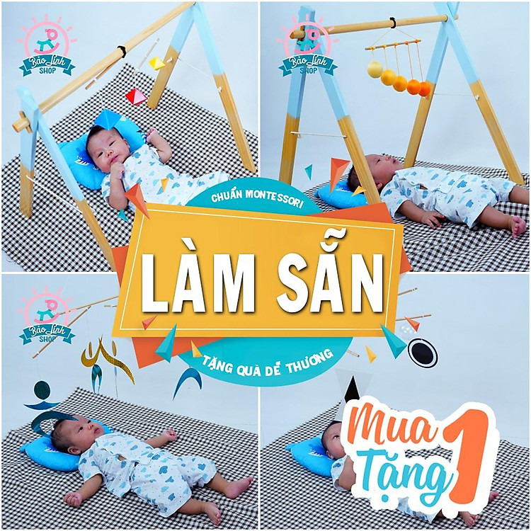 Đồ chơi cho trẻ sơ sinh 0-6 tháng - 4 Bộ chuyển động phát triển thị giác - LÀM SẴN Chuẩn Montessori