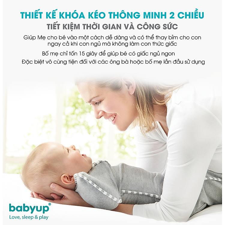Nhộng ngủ cao cấp Babyup cho bé Chính hãng Ưu đãi - Hình ảnh 3