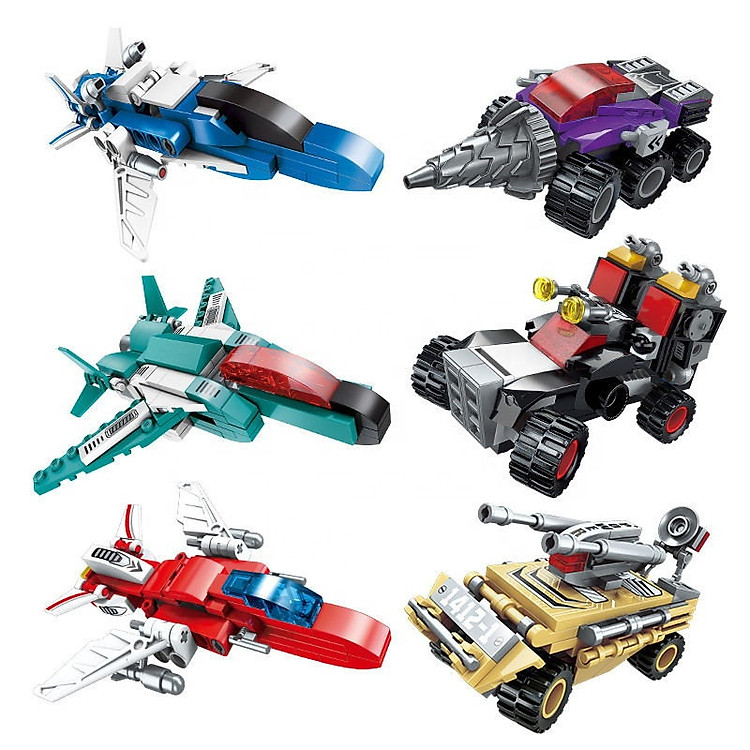 Hộp 6 bộ đồ chơi Robot Qman 1412 Chính hãng Ưu đãi - Hình ảnh 4