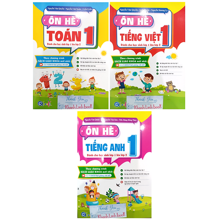 Ôn Hè Toán + Tiếng Việt + Tiếng Anh 1 (Dành Cho Học Sinh Lớp 1 Lên Lớp 2)