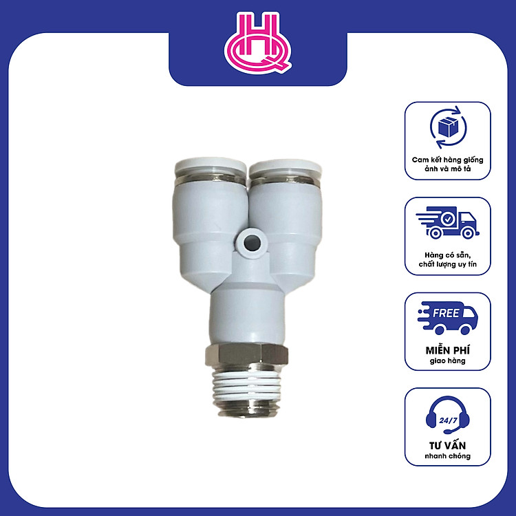 Đầu nối ống chữ Y khí nén ren ngoài Pneumax series PPX Y-Branch - Hàng chính hãng