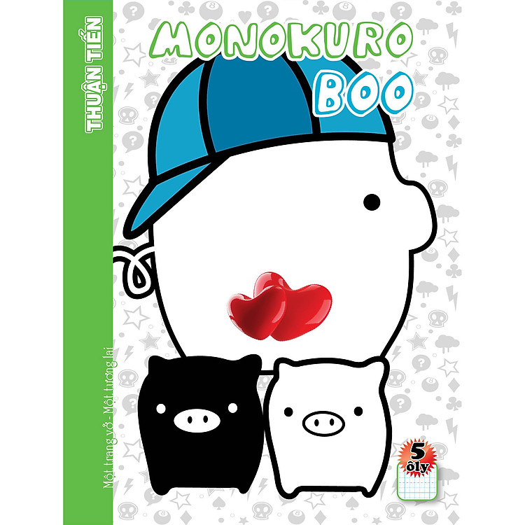 Lốc 5 Quyển Tập học sinh 200 trang Monocuro Boo (Heo boo) mẫu ngẫu nhiên