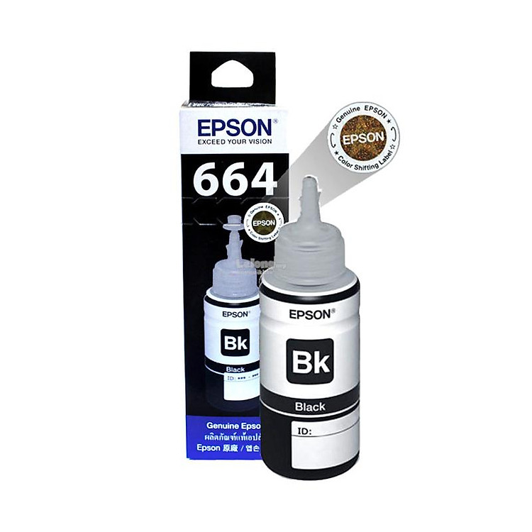 Mực in Epson T6641 Black Ink Bottle (C13T664100) - Hàng Chính Hãng