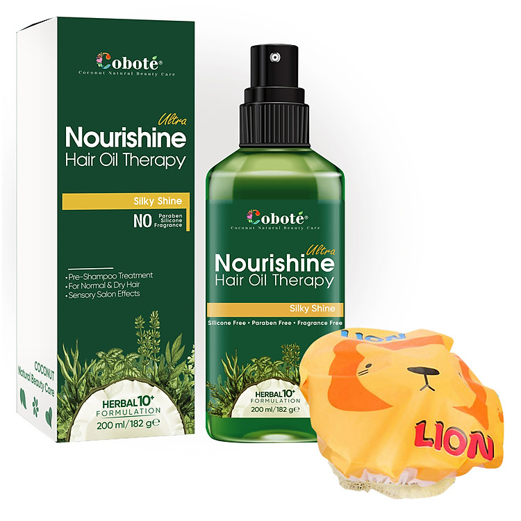 Dầu Dưỡng Tóc Tại Nhà Tối Ưu Coboté - Loại bỏ 10 dấu hiệu tóc hư tổn - Tặng mũ trùm ủ tóc tiện lợi