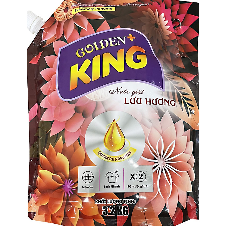 Nước giặt lưu hương Golden King 3.2kg ( dạng túi )
