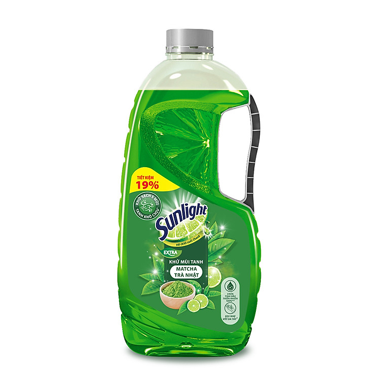 Nước Rửa Chén Sunlight Trà Xanh Dạng Chai 1.5kg