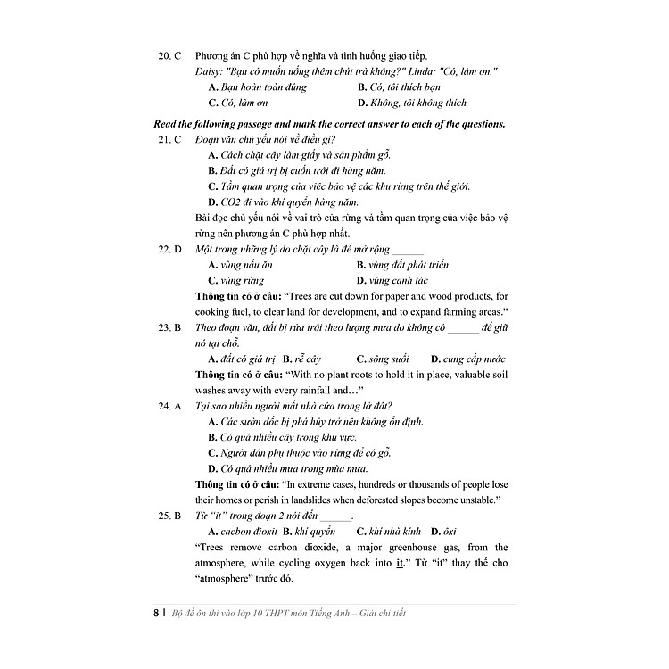 Bộ đề ôn thi vào lớp 10 THPT môn Tiếng Anh - Ảnh 3