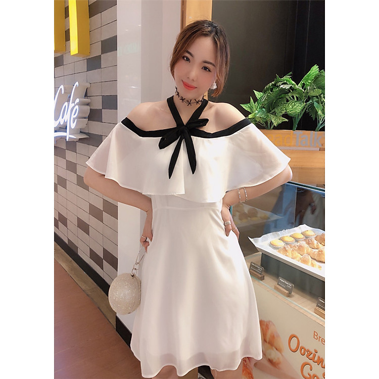 Đầm Xòe Trễ Vai Dễ Thương Dh018