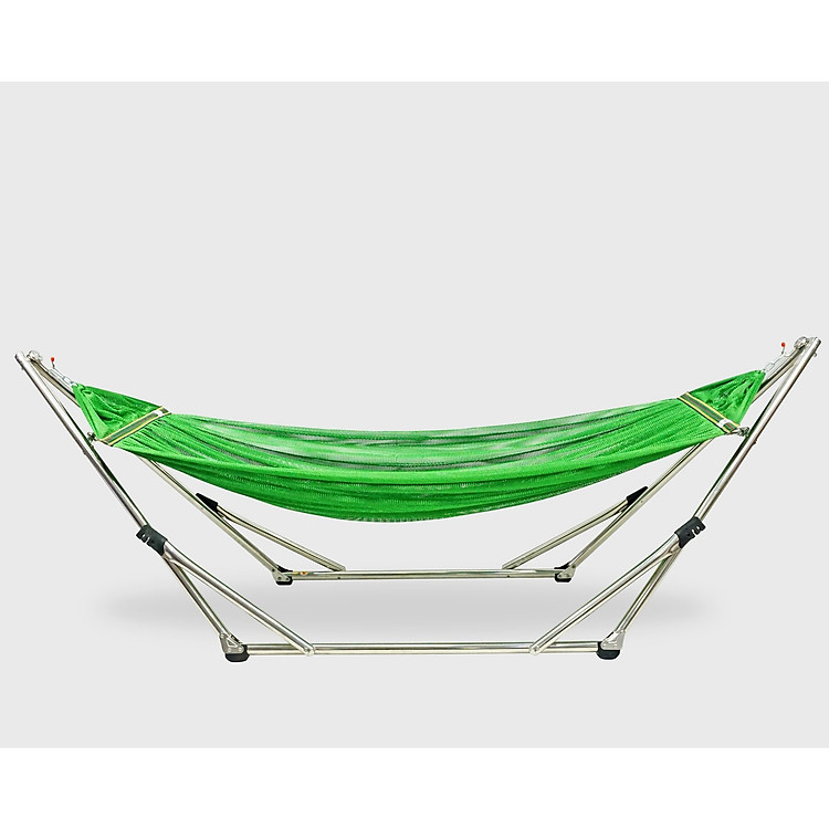 Bộ khung Võng xếp THÁI SƠN ống tròn chất liệu inox + Võng lưới ( HÀNG CHÍNH HÃNG - ĐỔI TRẢ MIỄN PHÍ )